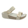 GRUNLAND DIRA CI2577 Beige scarpe ciabatte donna zeppa strappi
