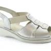 GRUNLAND ELOI SA2530 ostrica beige sandali donna comfort elastico zeppa