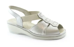 GRUNLAND ELOI SA2530 ostrica beige sandali donna comfort elastico zeppa