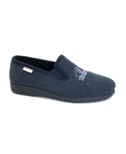 GRUNLAND EZIO PA0176 blu ciabatte pantofole slip on uomo panno