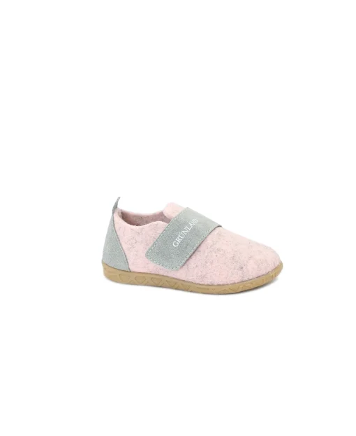 GRUNLAND FIXY PA0535 cipria scarpe bambina pantofole strappo feltro plantare