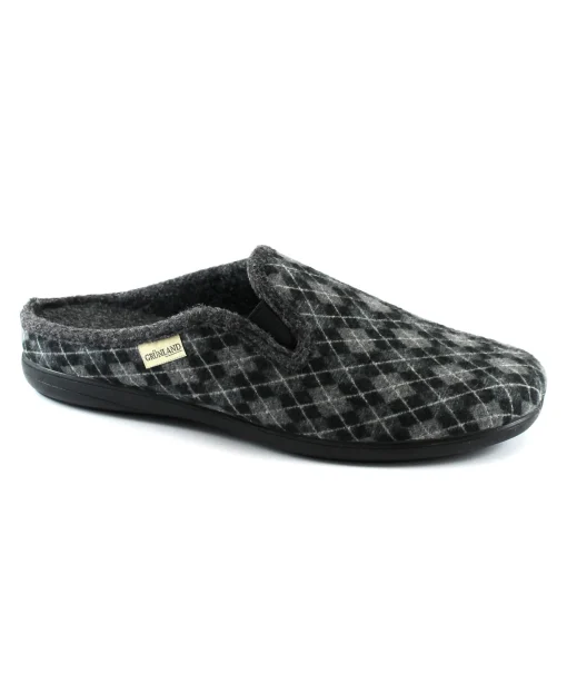 GRUNLAND GAFO CI2667 antracite ciabatte uomo elastico panno suola in gomma