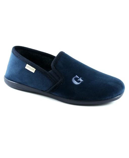 GRUNLAND GAFO PA0675 blu ciabatte pantofole uomo elastico panno suola in gomma