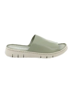 GRUNLAND GITA CI1834 oliva verde ciabatte donna fascia pelle re-soft