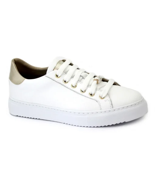 GRUNLAND HOAN SC2161 bianco scarpe sneaker donna lacci pelle