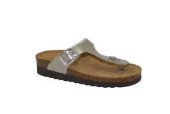 GRUNLAND HOLA CB2430 platino oro ciabatte donna birk fibbia infradito