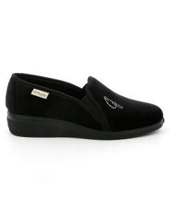GRUNLAND IRAE PA1091 nero scarpe pantofole donna slip on zeppetta elastico