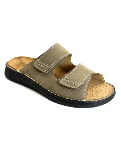 GRUNLAND LEPP CE1180 kaki ciabatte uomo strappi planatre estraibile