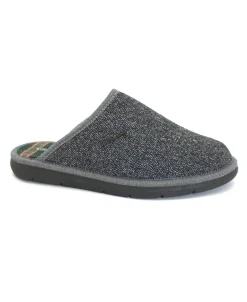 GRUNLAND LOSO CI1883 antracite ciabatte uomo pantofola tessuto panno re-soft