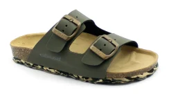 GRUNLAND LUCE CB2651 26/31 oliva multi verde ciabatte bambino birk fibbie