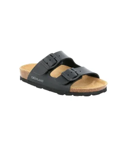GRUNLAND LUCE CB3090 nero ciabatte bambino fibbie birk plantarino anatomico
