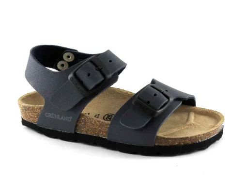 GRUNLAND LUCE SB0901 32/41 blu sandalo bambino fibbie birk