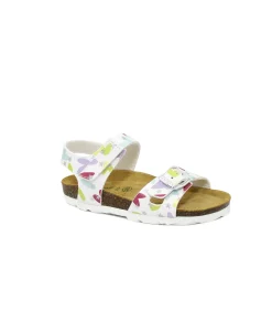 GRUNLAND LUCE SB2154 bianco sandali bambina fibbia strappo