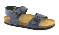 GRUNLAND LUCE SB0205 32/41 blu sandali bambino birk fibbie pelle