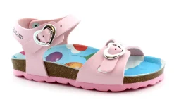 GRUNLAND LUCE SB1239 32/36 cipria rosa sandalo bambina fibbie birk pellepalloncini