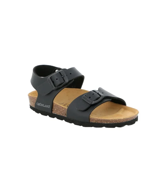 GRUNLAND LUCE SB1206 nero scarpe sandali bambino doppia fibbia
