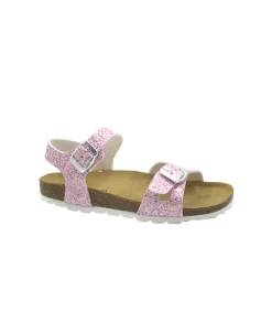 GRUNLAND LUCE SB1656 rosa viola sandali bambina fibbie anatomico