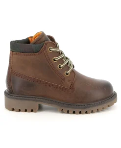 GRUNLAND MICH PO2301 marrone 28/34 scarponcini bambino pelle lacci zip