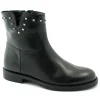 GRUNLAND MODY PO1022 Nero 35/39 stivaletti bambina zip laterale pelle borchie