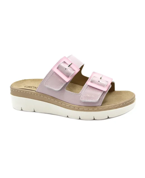 GRUNLAND MOLL CE1019 glicine ciabatte donna fibbie plantare estraibile