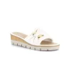 GRUNLAND PAFO CI3695 bianco ciabatte donna pelle plantare in pelle comfort re-soft