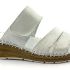 GRUNLAND PALO CI2859 ghiaccio bianco ciabatte donna zeppa strappo
