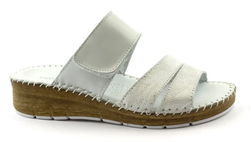 GRUNLAND PALO CI2859 ghiaccio bianco ciabatte donna zeppa strappo