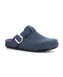 GRUNLAND PILA CI2972 blu viola ciabatte donna feltro fibbia