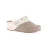 GRUNLAND RAPY CI2969 taupe panna ciabatte pantofole donna zeppa feltro plantare comfort re-soft