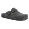 GRUNLAND REPS CI1016 antracite indaco ciabatte uomo panno fibbia