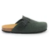 GRUNLAND ROBI CB0185 pino verde ciabatte uomo feltro fibbia plantare anatomico