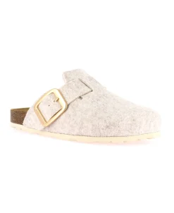 GRUNLAND SARA CB3092 marmo grigio beige ciabatte donna feltro plantare re-soft
