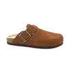 GRUNLAND SARA CB2225 mattone ciabatte donna plantare re-soft lana fibbia