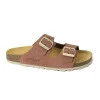 GRUNLAND SARA CB0003 rosa antico ciabatta donna sughero pelle fibbie birk