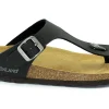 GRUNLAND SARA CC0010 nero ciabatte infradito donna anatomiche fibbia