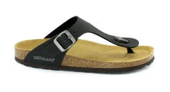 GRUNLAND SARA CC0010 nero ciabatte infradito donna anatomiche fibbia