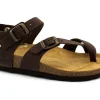 GRUNLAND SARA SB0917 testa di moro marrone sandalo infradito fibbie