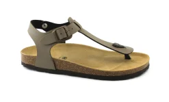 GRUNLAND SARA SB0215 tortora sandali donna infradito pelle tipo birk
