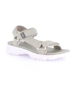 GRUNLAND SETE SA2618 grigio sandali donna strappi tessuto gomma re-soft