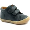 GRUNLAND SPIC PP0080 blu scarpe bambino strappi pelle sneakers