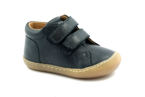 GRUNLAND SPIC PP0080 blu scarpe bambino strappi pelle sneakers