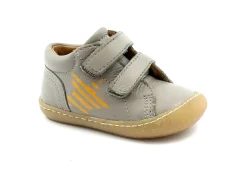 GRUNLAND SPIC PP0085 grigio scarpe bambino strappi pelle sneakers
