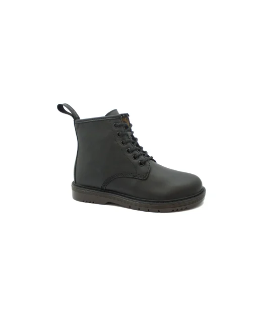 GRUNLAND TABA PO2302 nero 35/40 bambina stivaletti zip lacci pelle