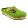 HAFLINGER GRIZZLY KANON 73102336 verede ciabatte pantofole donna plantare feltro lana