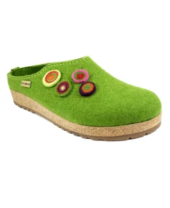 HAFLINGER GRIZZLY KANON 73102336 verede ciabatte pantofole donna plantare feltro lana