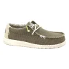 HEY DUDE WALLY BRAIDED fossil verde scarpe uomo sneakers lacci cotone traspiranti
