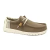 HEY DUDE WALLY BREAK STITCH clay marrone scarpe uomo sneakers lacci cotone traspiranti