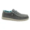 HEY DUDE WALLY SOX charcoal grigio scarpe uomo sneakers lacci cotone traspiranti