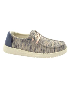 HEY DUDE WENDY SOX light pink multicolore scarpe donna sneakers lacci