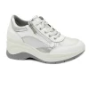 IGI&CO 5655700 bianco scarpe donna sneakers lacci zip pelle lacci memory foam